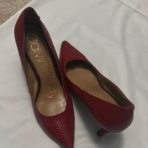 Calvin Klein Red Heels Elegant Design